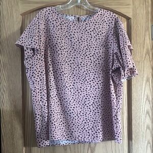 SHEIN Purple Boxy Blouse with Relaxed Fit